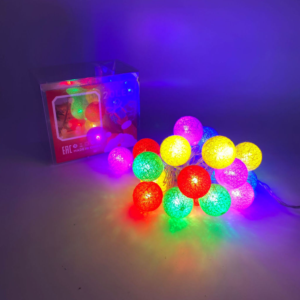 Гирлянда Клубок тонкая нить 5 м 20 LED (тайские шарики) (арт. HZ) - Ип лебедев о.ю фото 12