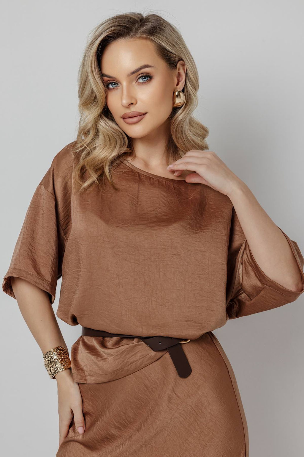 Блузка женская 4483/02/Коричневый