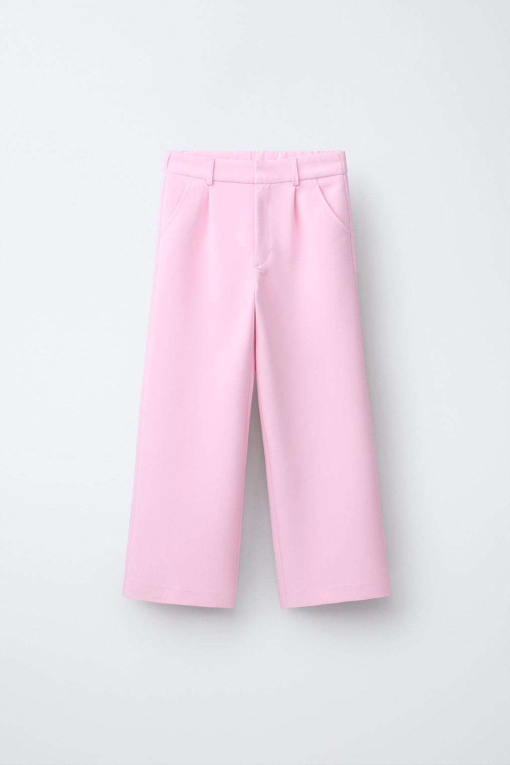 PANTAL?N SASTRE WIDE LEG / Rosa pastel