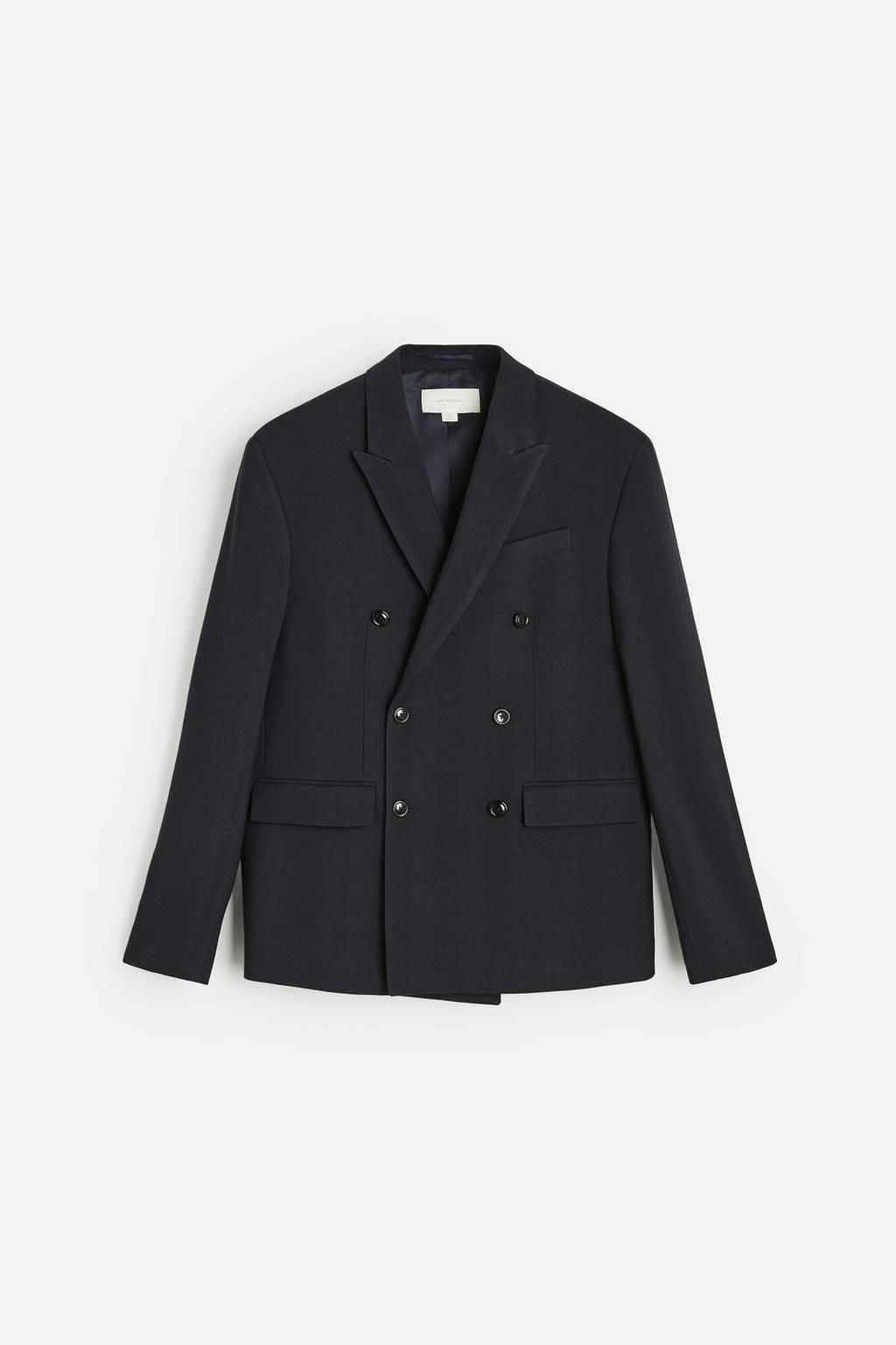 DOUBLE-BREASTED HERRINGBONE SUIT BLAZER - Zara фото 8