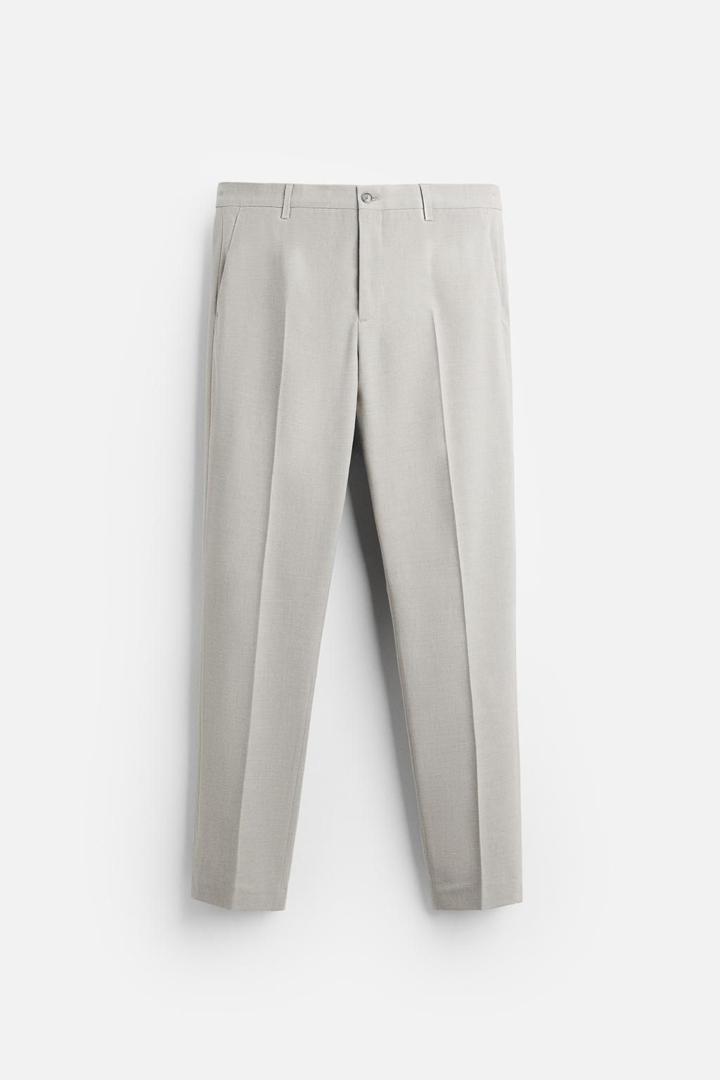 TEXTURED SUIT TROUSERS - Zara фото 5