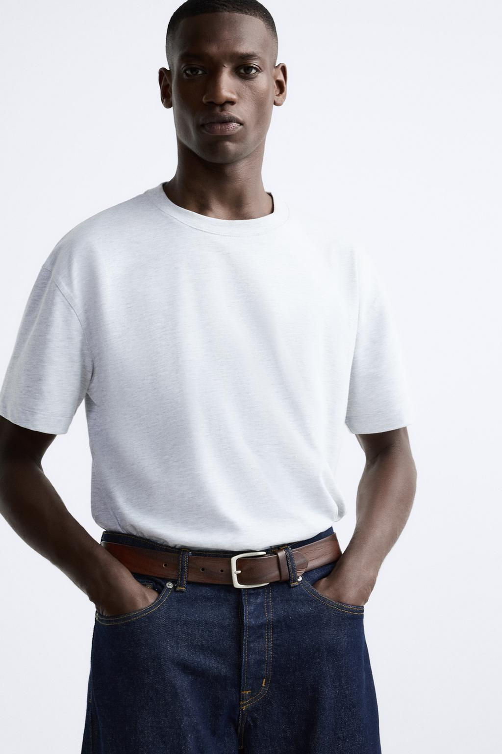 VINTAGE-EFFECT LEATHER BELT - Zara фото 2