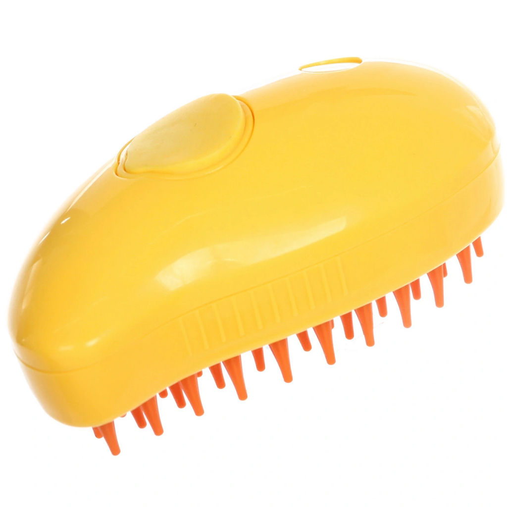 Паровая щетка с массажным эффектом "МОЙ БРО", цвет желтый, USB - зарядка, 6,5*11см (коробка Ultramarine)