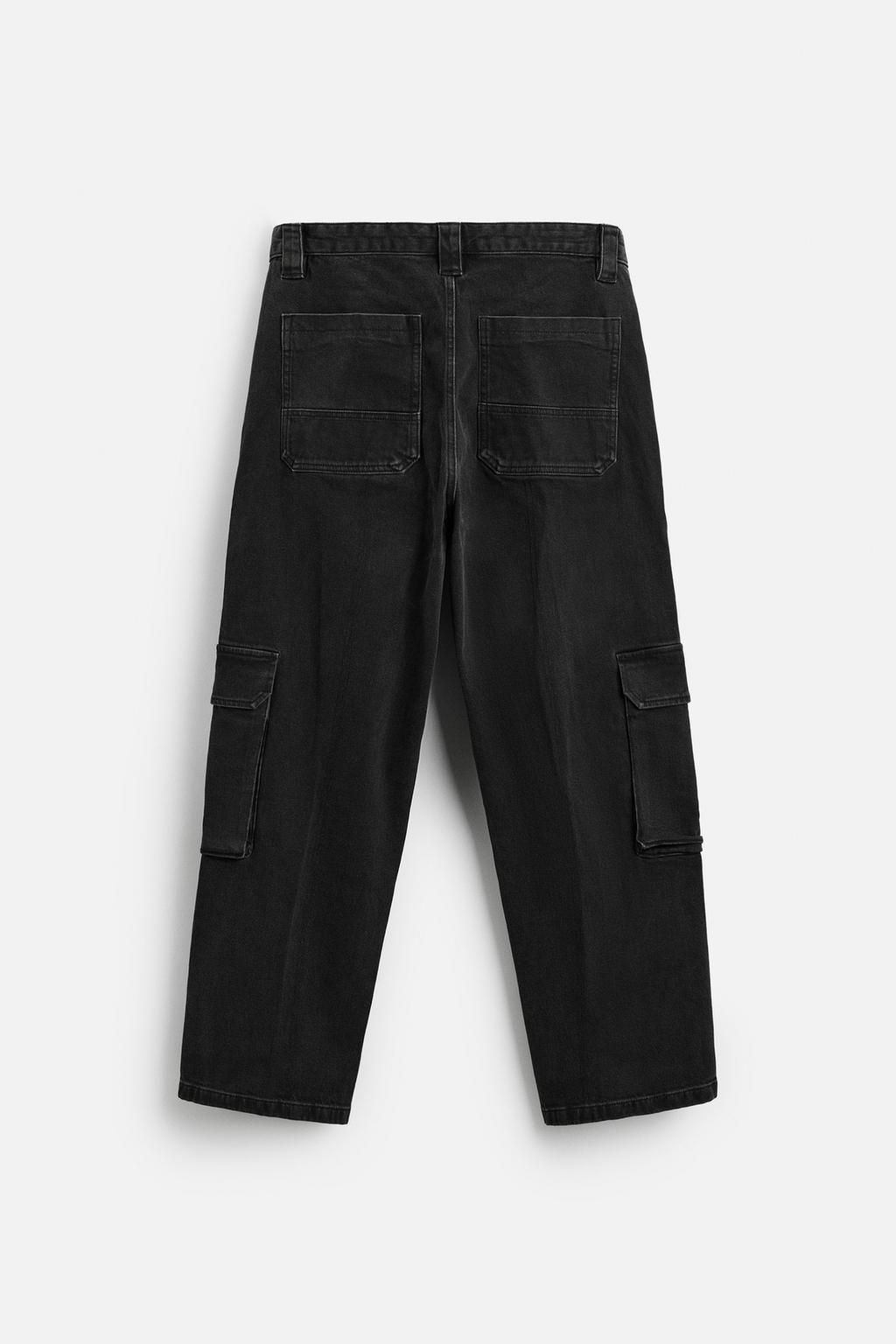 CARGO POCKET DENIM TROUSERS - Zara фото 7