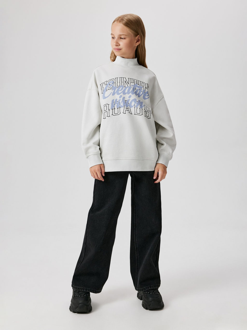 ACOOLA / Джемпер детский для девочек Lidia серый  фото 2