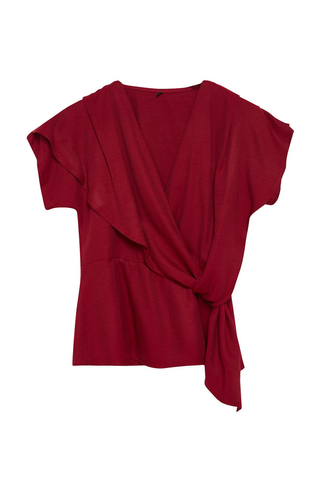 Bordo Dugum Detayl? Dokuma Bluz TWOAW25BZ00046 - Trendyolmilla фото 6