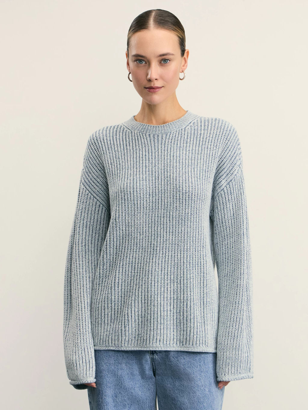 Джемпер свободного кроя крупной вязки / Zarina  фото 3