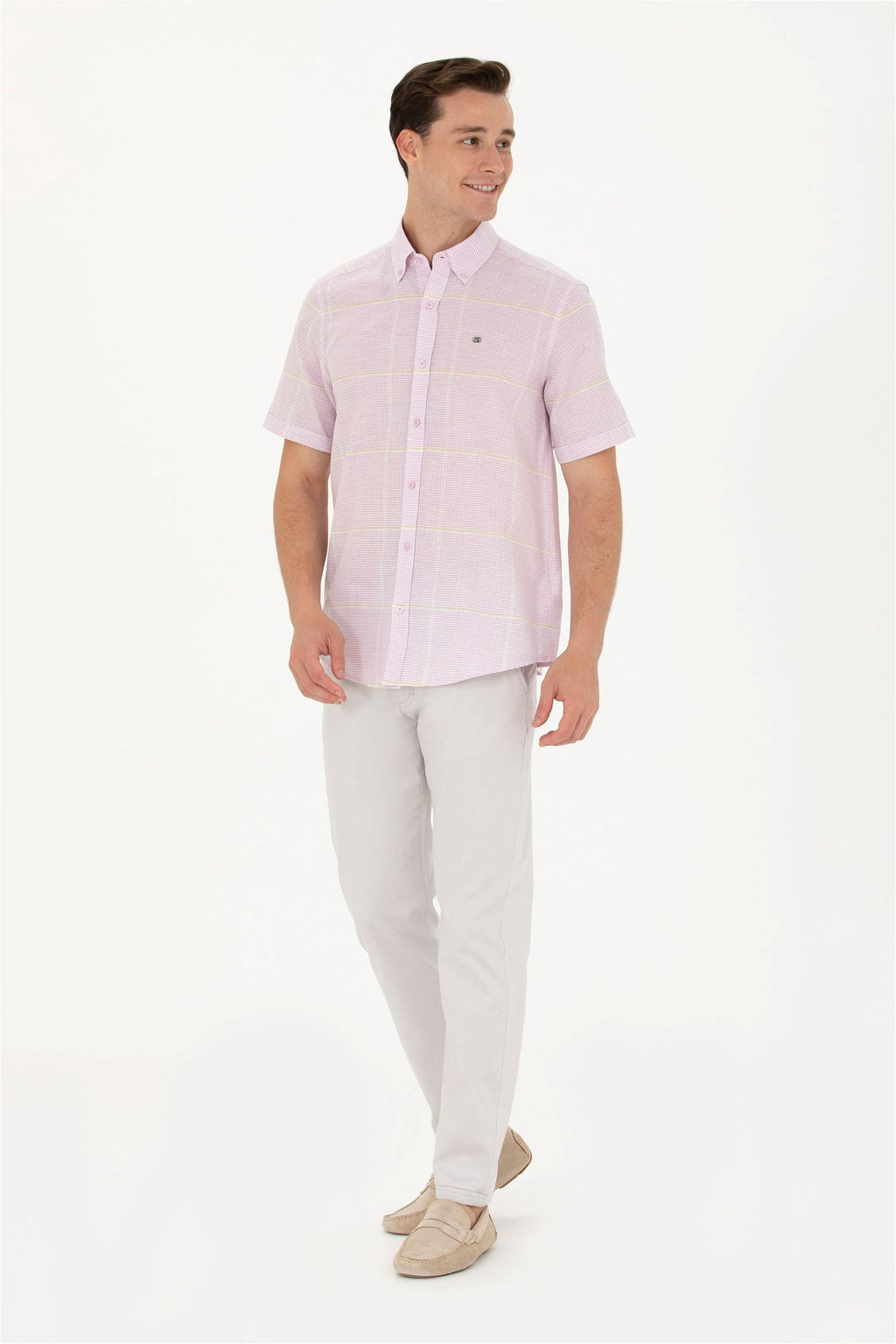 U. S. Polo Assn Мужская рубашка с коротким рукавом Magnolia - U.s. polo assn фото 4