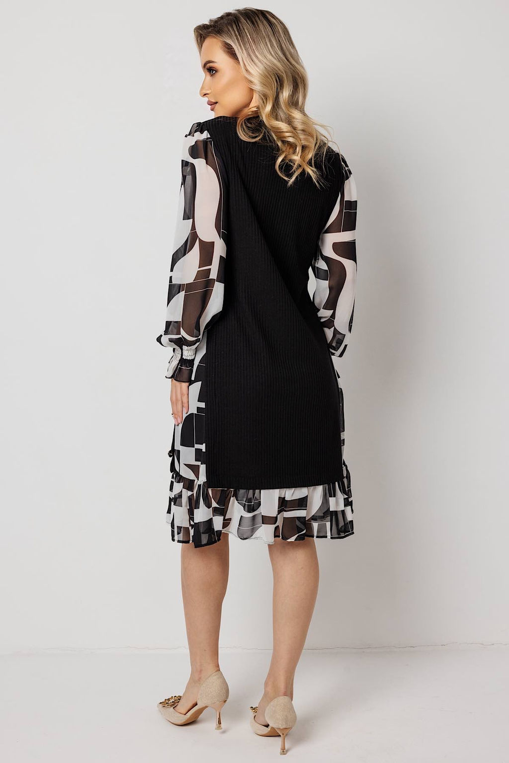 Платье женское 6165/07/Черно-белый - Rise фото 2