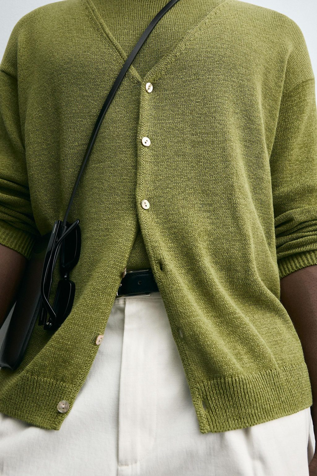 LINEN BLEND CARDIGAN - Zara фото 5