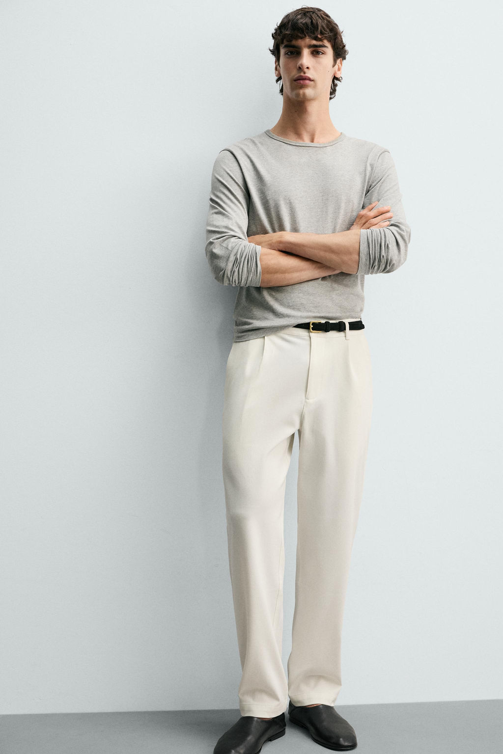 PANTAL?N STRAIGHT FIT CONFORT / Blanco roto - Zara фото 6