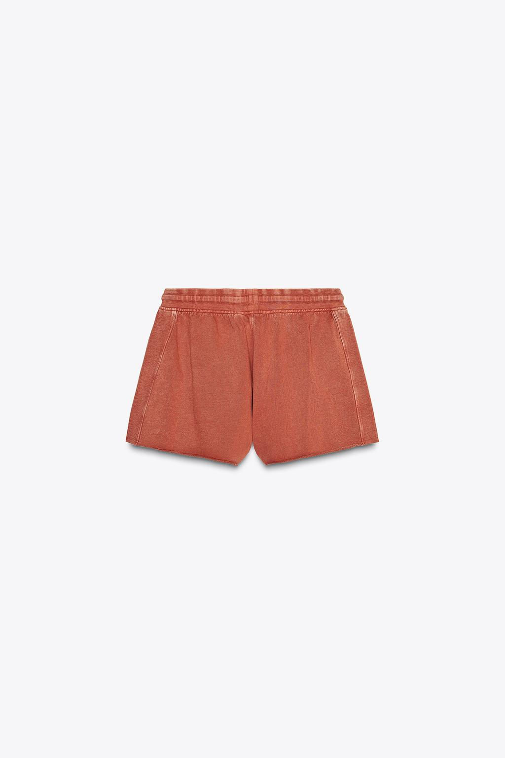 FADED-EFFECT FLEECE SHORTS - Zara фото 34