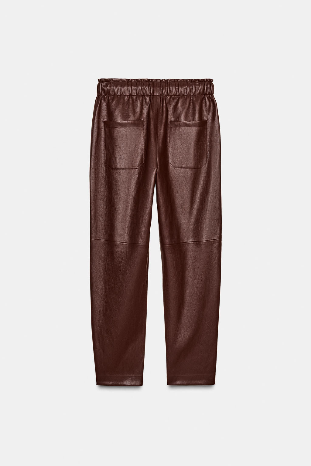 FAUX LEATHER TROUSERS WITH ELASTIC WAIST - Zara фото 15