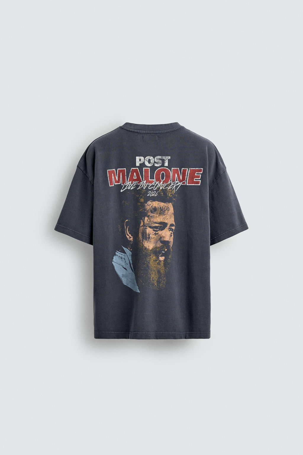 WASHED POST MALONE GRAPHIC SWEATSHIRT - Zara фото 8