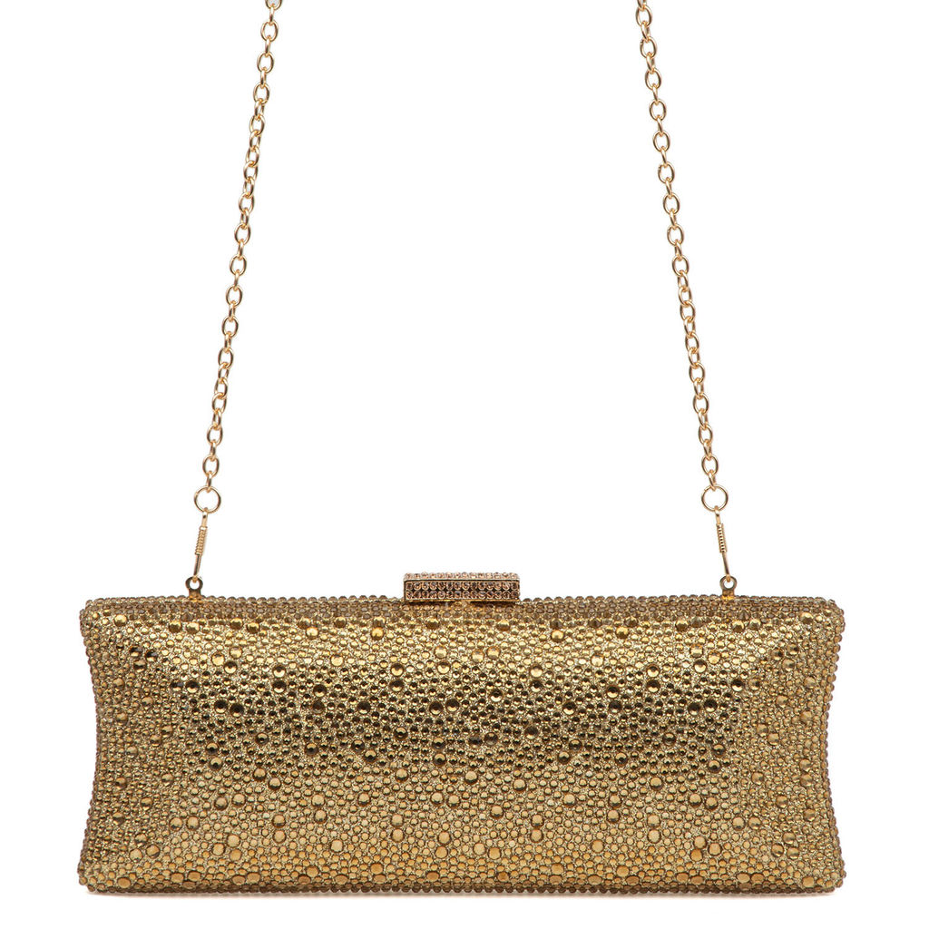 18026 золотой, Женская сумка стразы, Barcelo Biagi