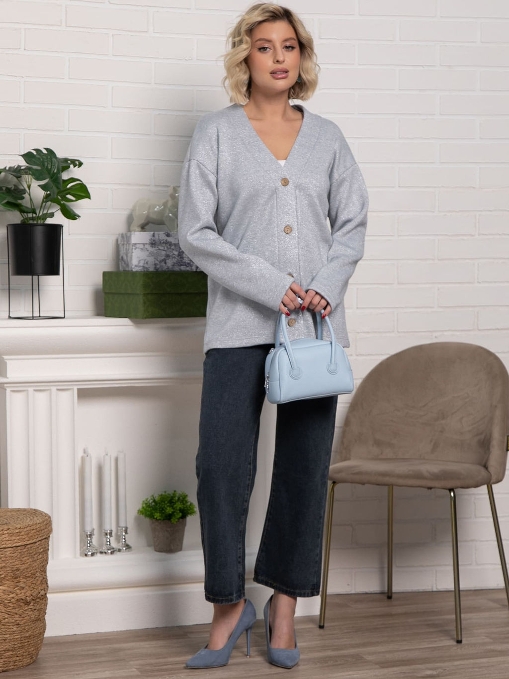 Кардиган Локвуд (голубой) Б15254-45М
