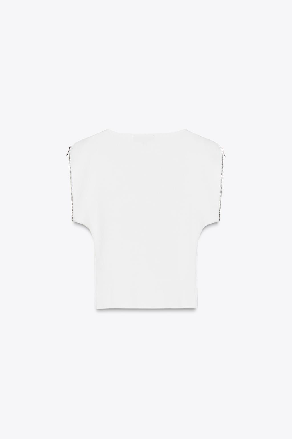 KNIT TOP WITH ZIPS - Zara фото 6