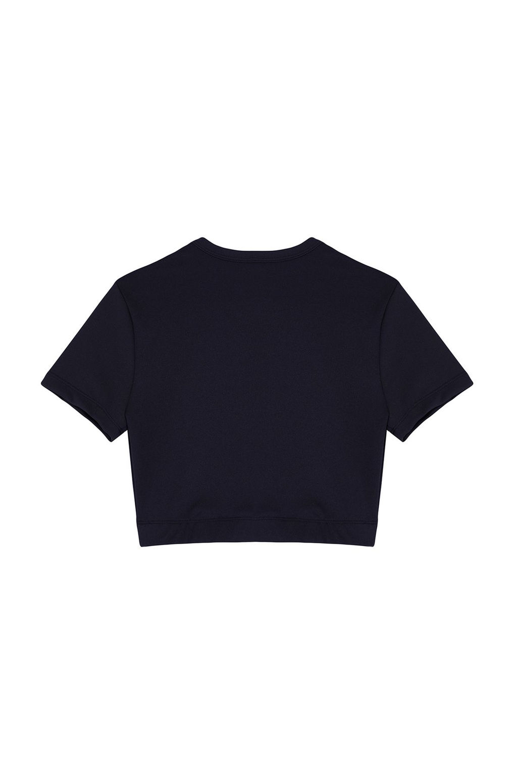 Trendyolmilla Siyah Crop Hafif Destekli Yumusak Dokulu Bisiklet Yaka Orme Spor Ust/Bluz TWOAW21BZ0158  фото 7