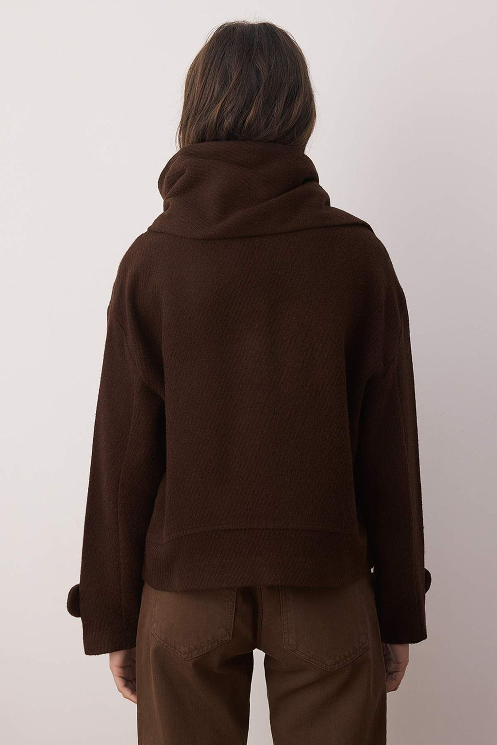Kahverengi Oversize Kal?p C?kar?labilir Sal Detayl? Kase Ince Ceket Mont TWOAW26MO00117 - Trendyolmilla фото 5