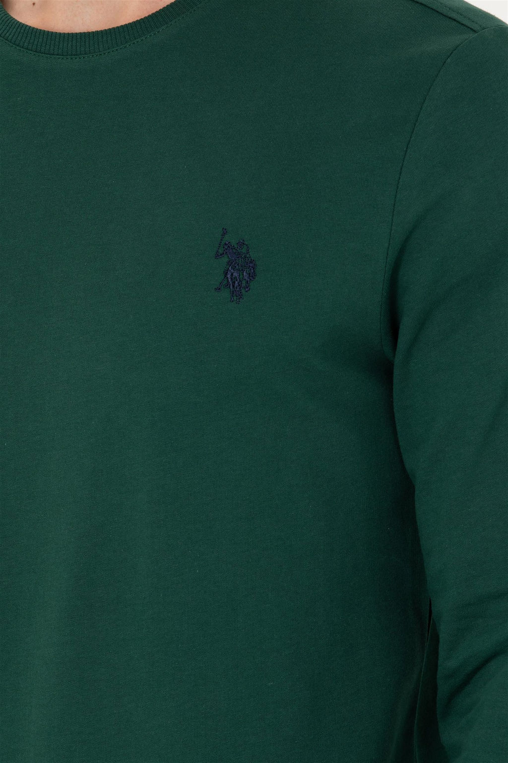 U. S. Polo Assn Мужской зеленый свитшот с круглым вырезом - U.s. polo assn фото 7