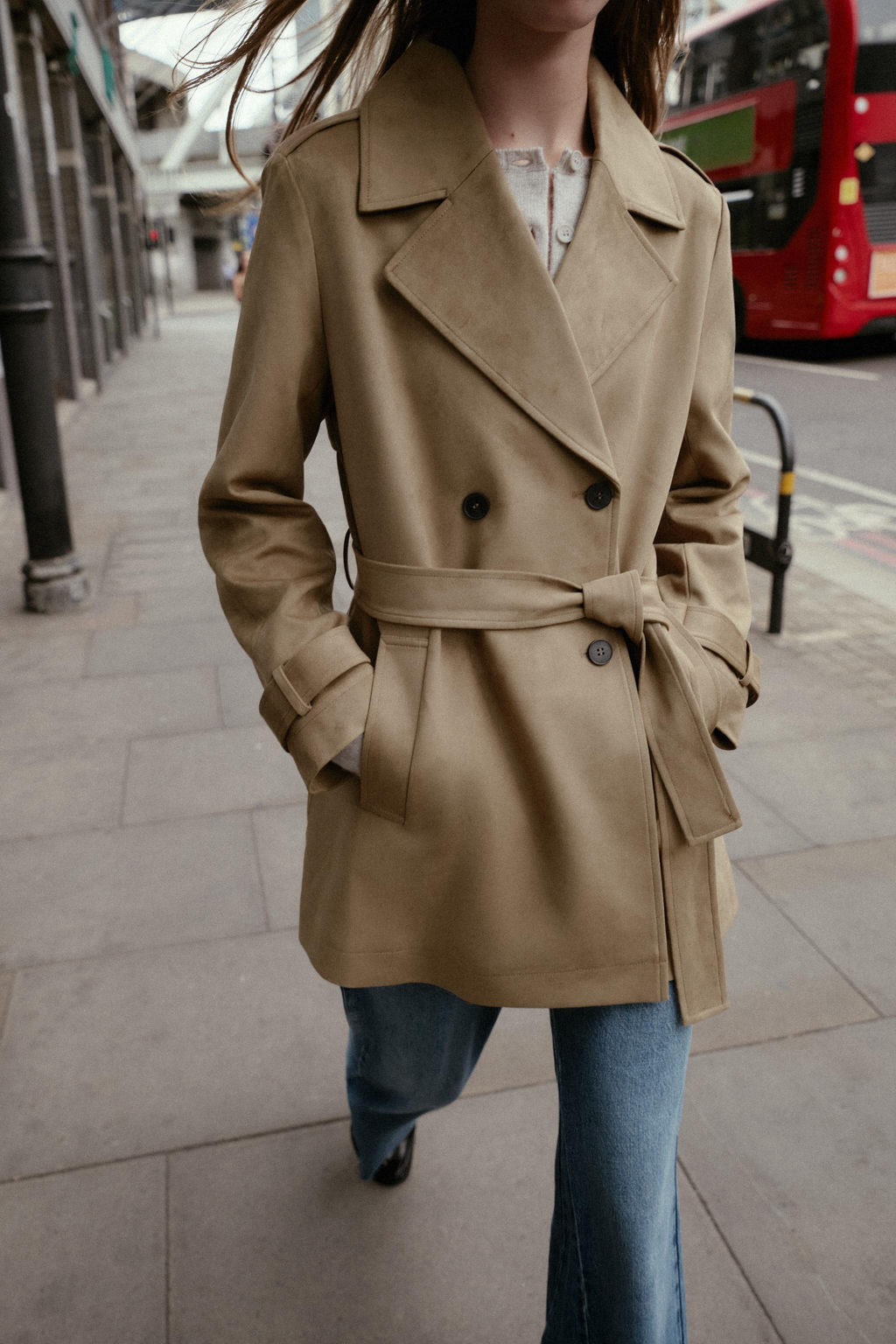 SUEDE EFFECT TRENCH COAT - Zara фото 3