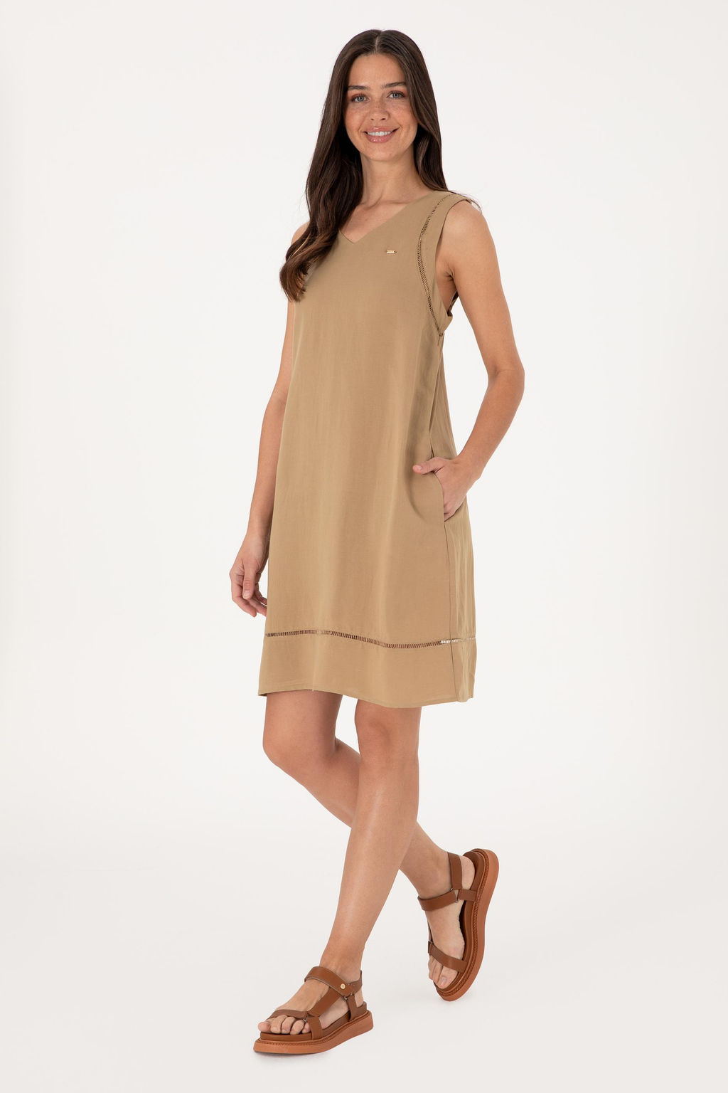 Kad_n Vizon Dokuma Elbise Sepette S_rpriz _ndirim - U.s. polo assn фото 3