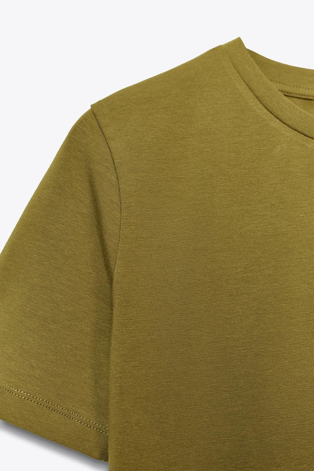 CROPPED STRETCH T-SHIRT - Zara фото 102