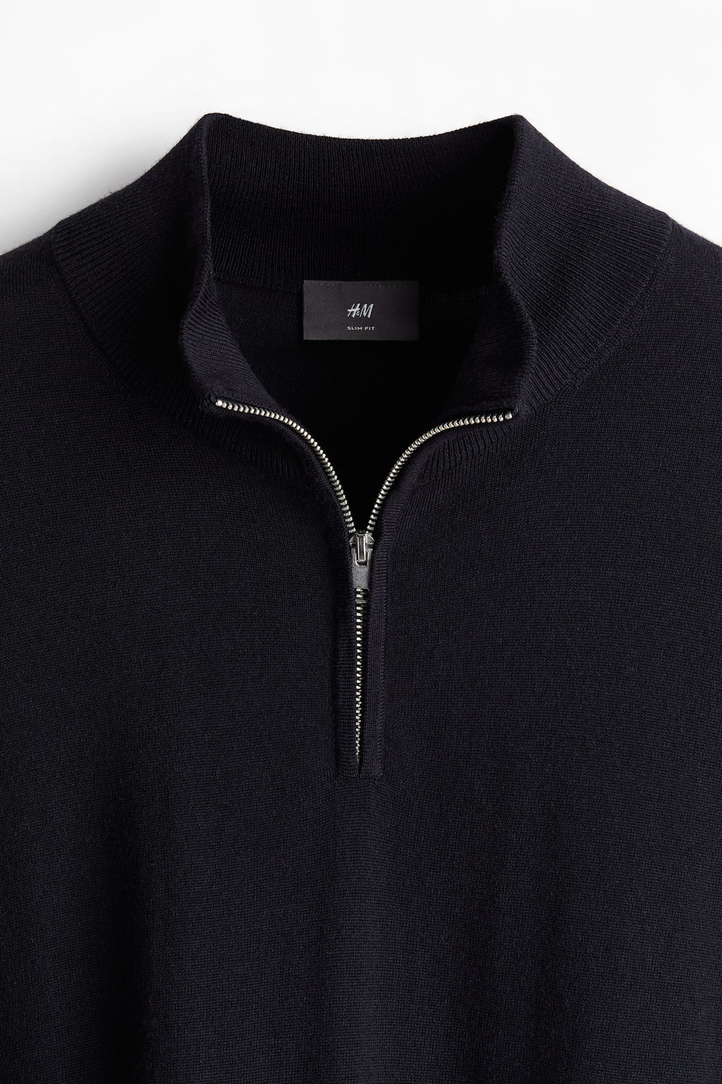 Jersey en lana merino con cremallera Slim Fit - H&m фото 6