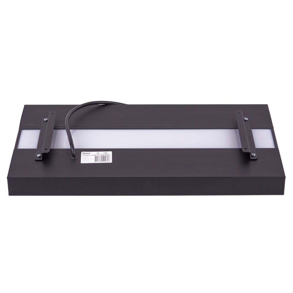 ULO-K16B 2x16W/4000K/L50 5W/3000K IP44 BLACK Светильник линейный светодиодный подвесной с фоновой подсветкой. Белый свет (4000К). Алюминий. Цвет черный. TM Uniel