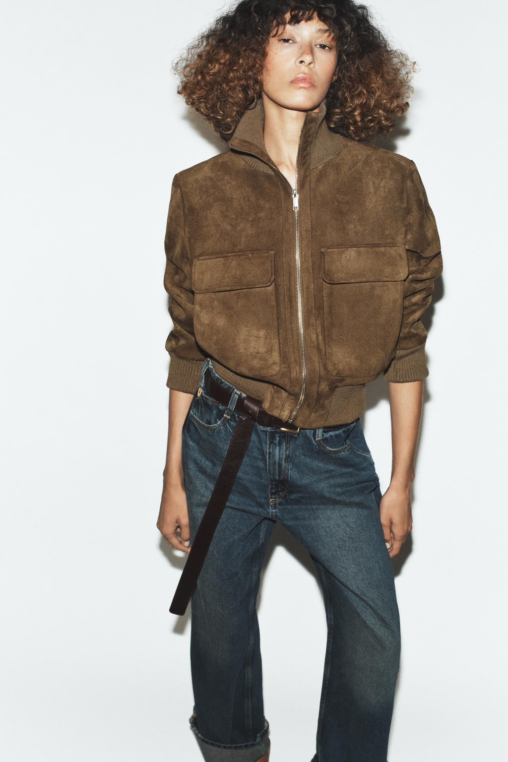 RIB HIGH-NECK BOMBER JACKET - Zara фото 11