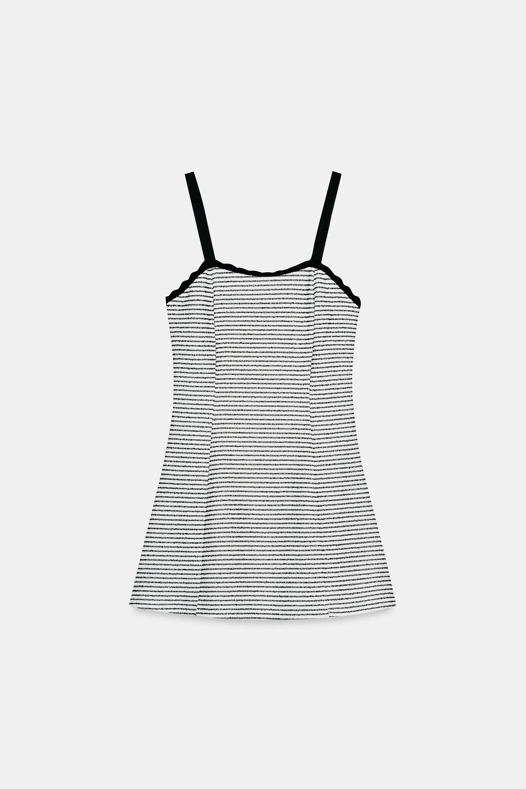 VESTIDO BOUCL? RAYAS / Negro / Crudo - Zara фото 8