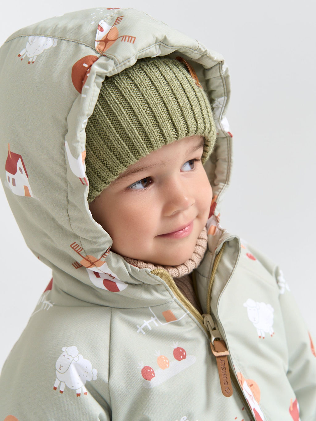 Комбинезон демисезонный Ферма/Шалфей 0+ - Bungly фото 5