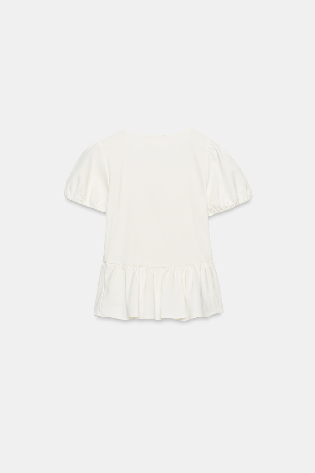 TOP PEPLUM CON BOTONES DORADOS / Blanco roto