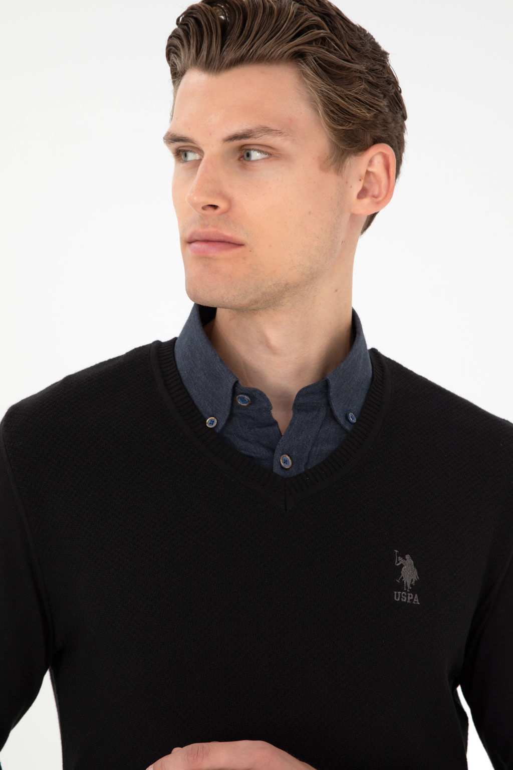 Мужской черный базовый свитер Неожиданная скидка в корзине - U.s. polo assn фото 16