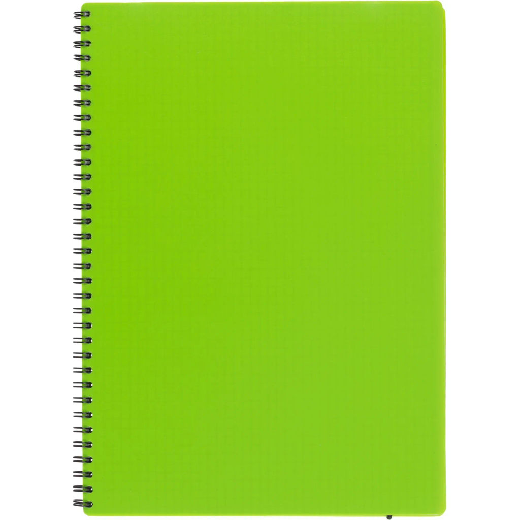Бизнес-тетрадь Тетрадь Attache Neon А4 96л кл.спираль обл.пластик зеленый  фото 2