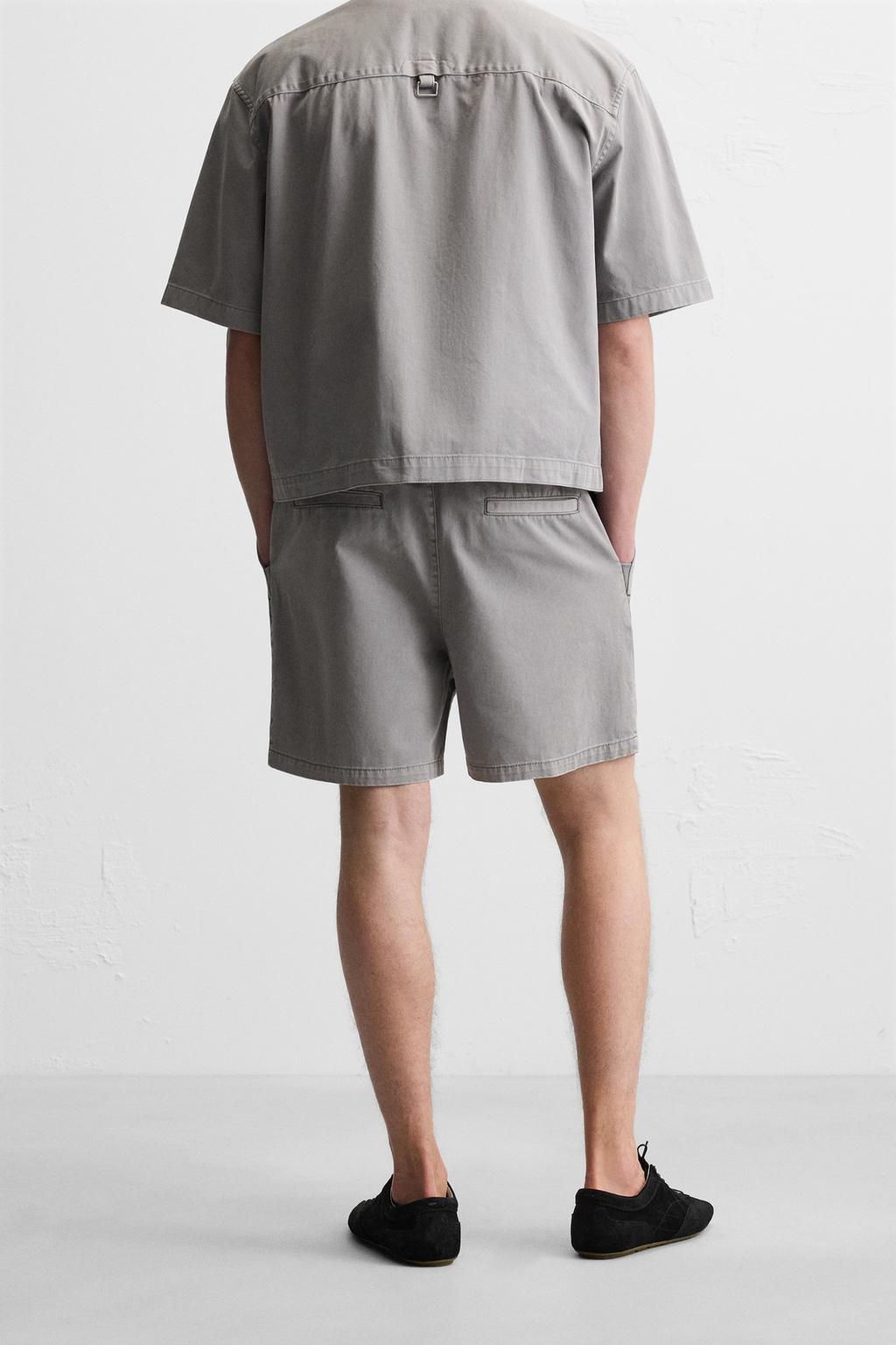 WASHED RELAXED FIT BERMUDA SHORTS - Zara фото 22