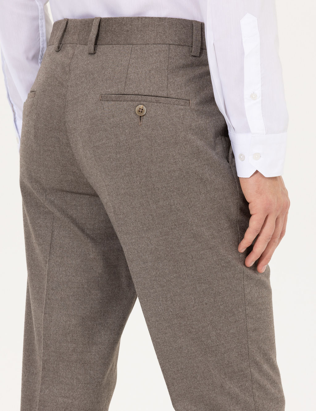 A__k Kahverengi Slim Fit Kuma_ Pantolon
