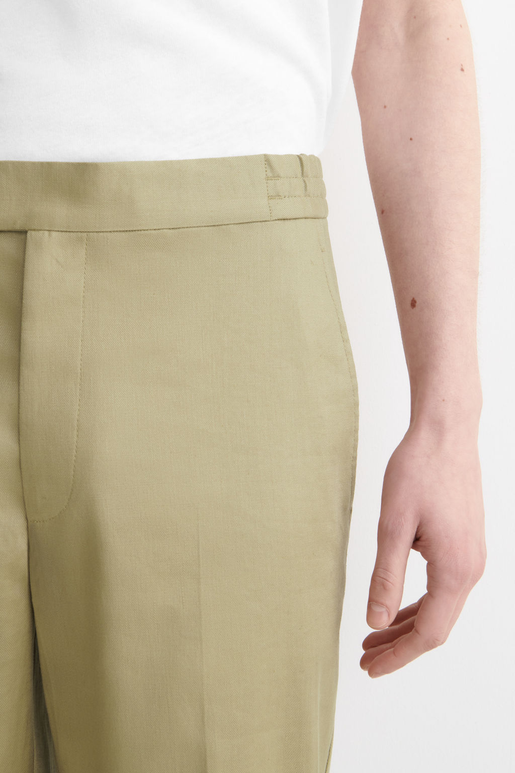 PANTAL?N DE LINO Y ALGOD?N SLIM FIT STRAIGHT LEG - H&m фото 5