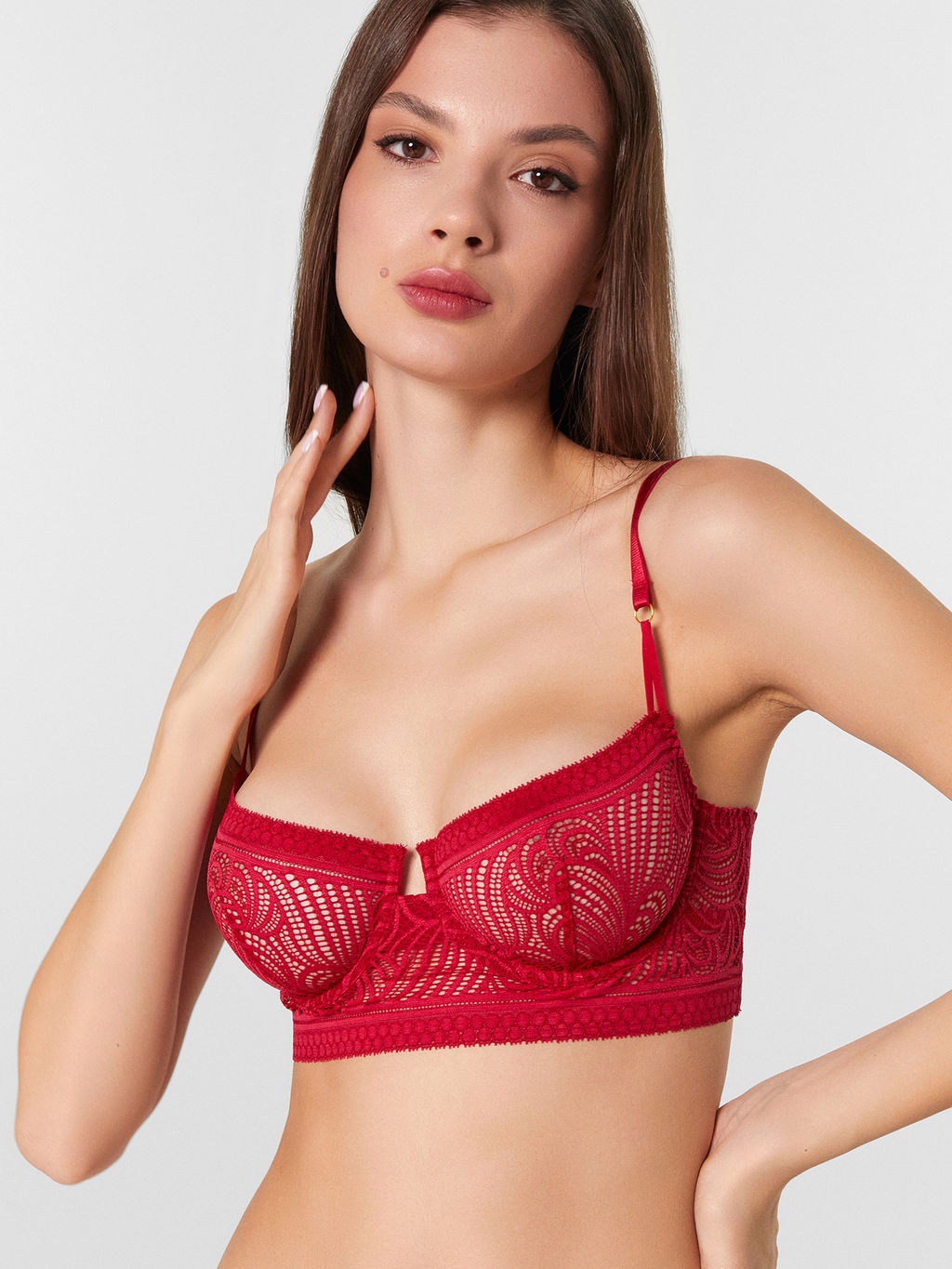 Бюстгальтер женский красный кружевной - Mark formelle фото 3
