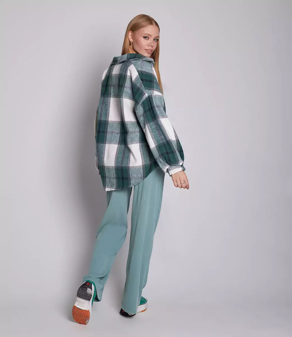 Рубашка #КТ168-2, зеленый - Dommod фото 4