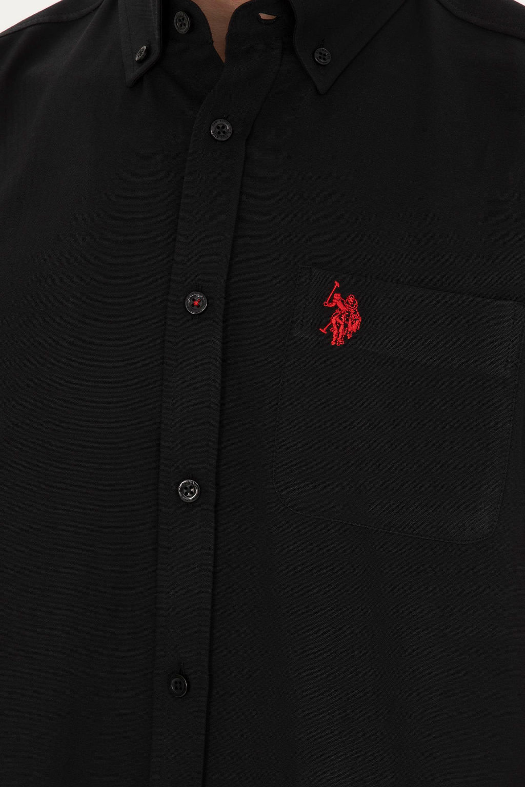 Мужская черная рубашка с коротким рукавом - U.s. polo assn фото 7