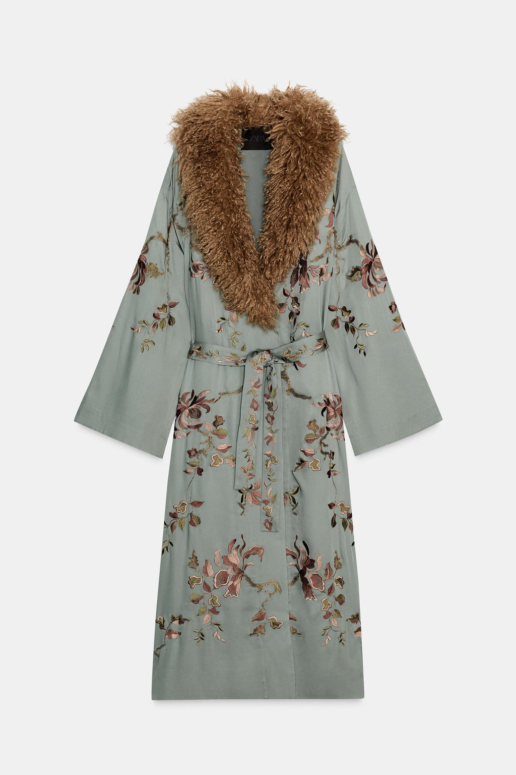FAUX FUR COLLAR KIMONO ZW COLLECTION LIMITED EDITION - Zara фото 5
