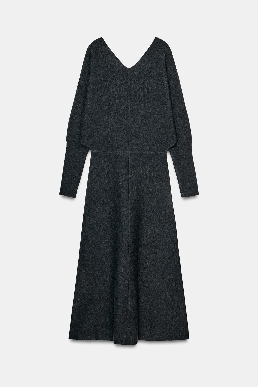 V-NECK KNIT MIDI DRESS - Zara фото 19