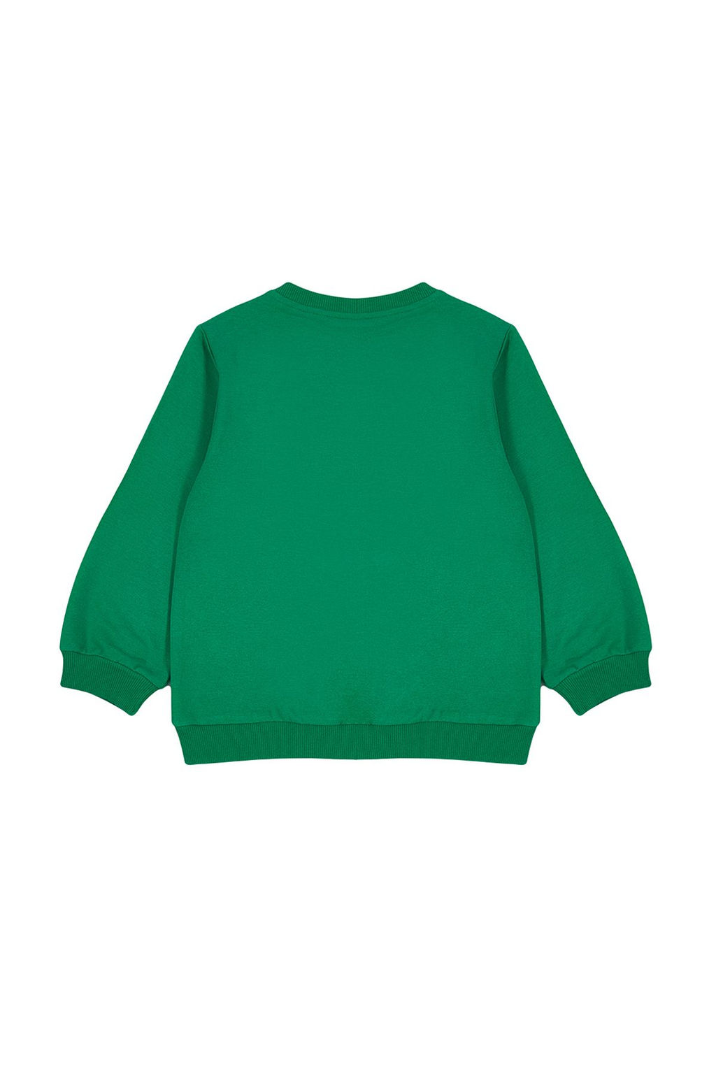 Yesil Unisex Bisiklet Yaka Desenli Orme Sweatshirt TKDAW25SW00005