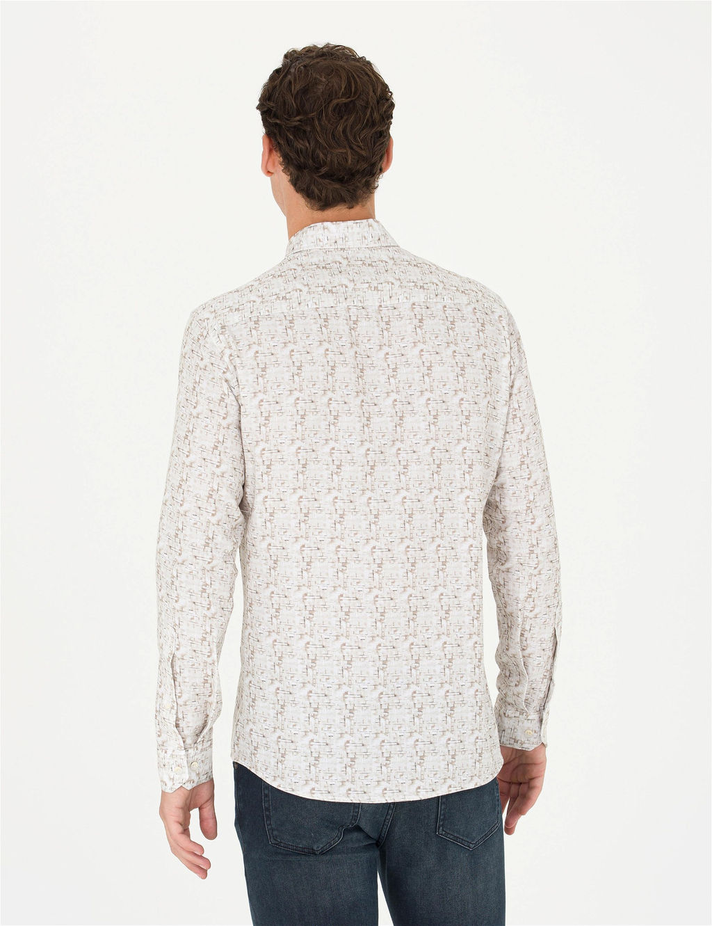 Haki Slim Fit Uzun Kollu G_mlek - Pierre cardin фото 5