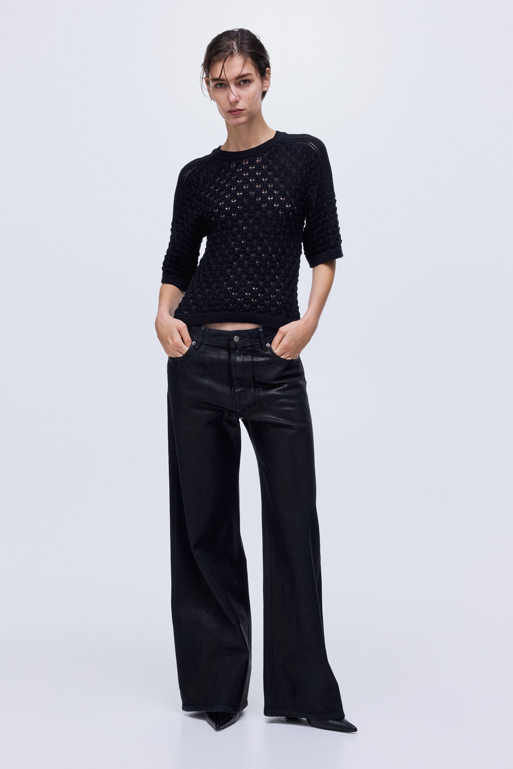 Camiseta en punto pointelle - H&m фото 3