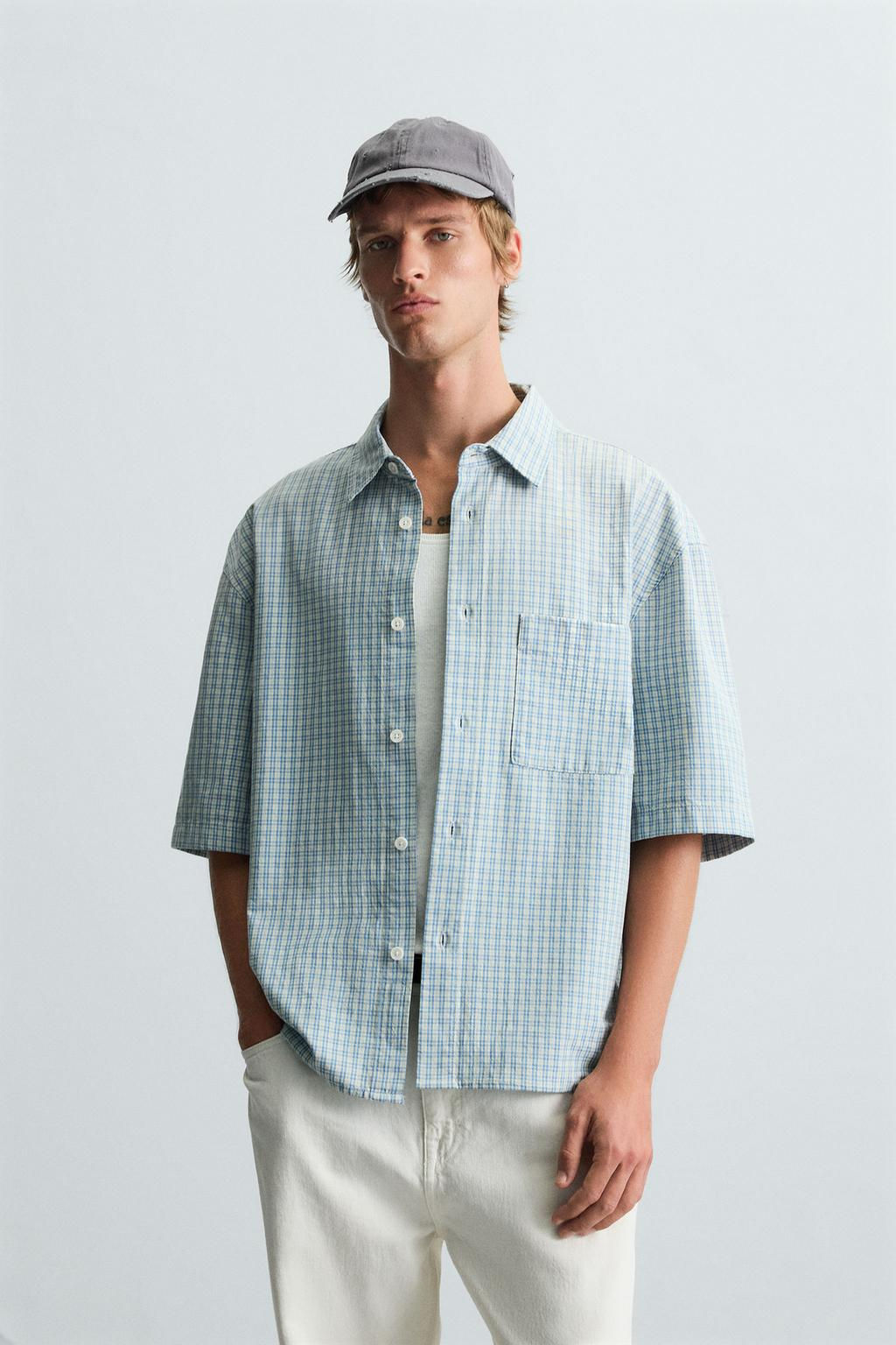 RELAXED FIT CHECK SHIRT - Zara фото 2