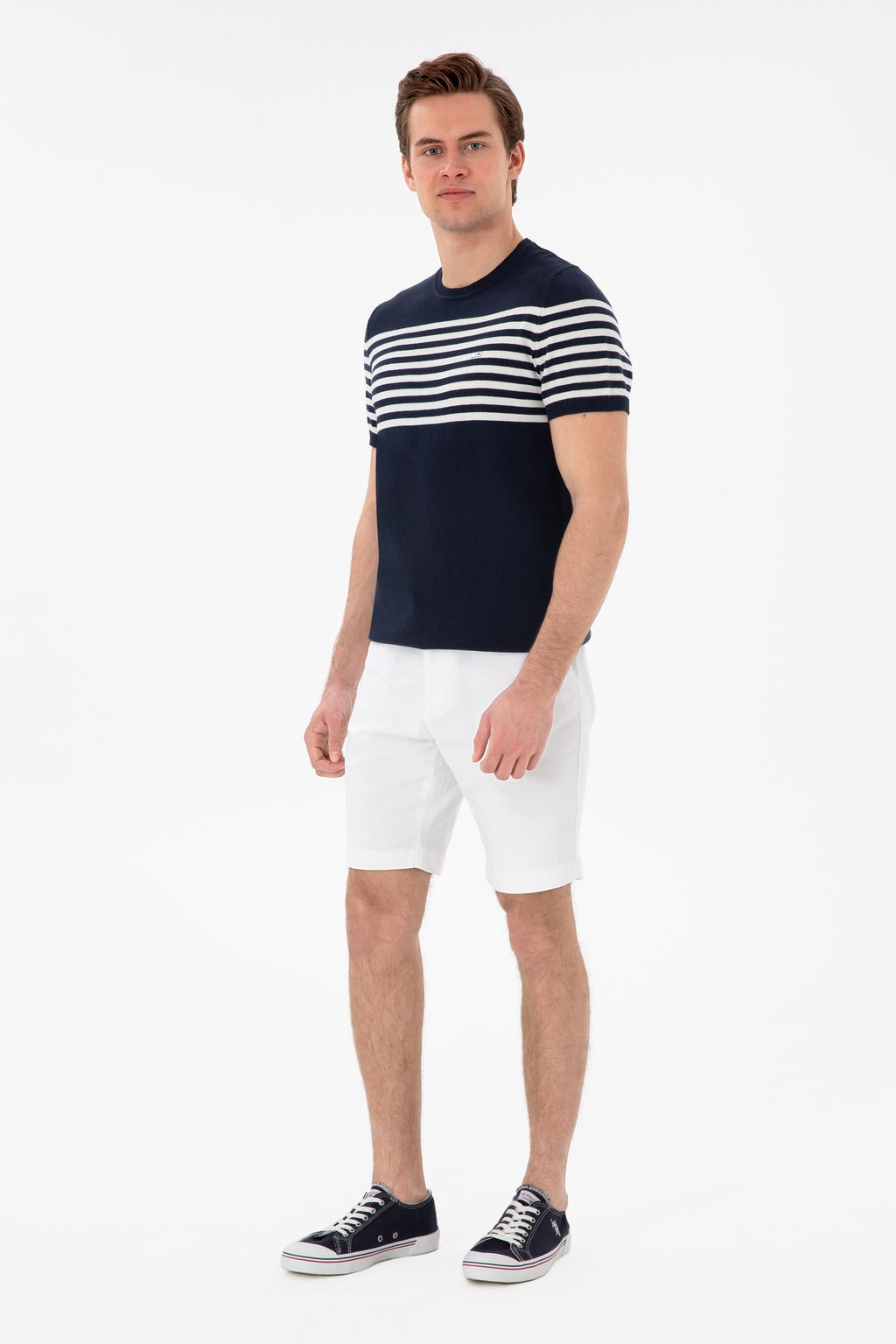 Erkek Slim Fit Bisiklet Yaka Lacivert Triko Ti__rt Sepette S_rpriz _ndirim - U.s. polo assn фото 11