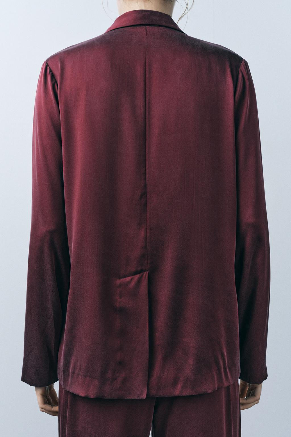 SILK PYJAMA SHIRT - Zara фото 4