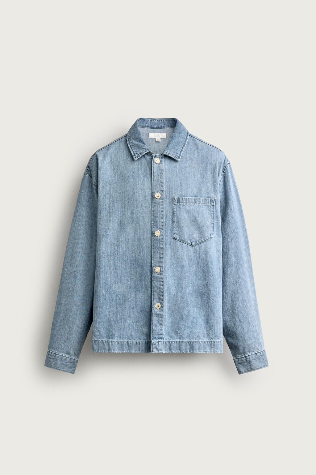 CAMISA DENIM BOXY FIT / Azul medio - Zara фото 7